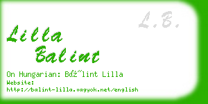 lilla balint business card